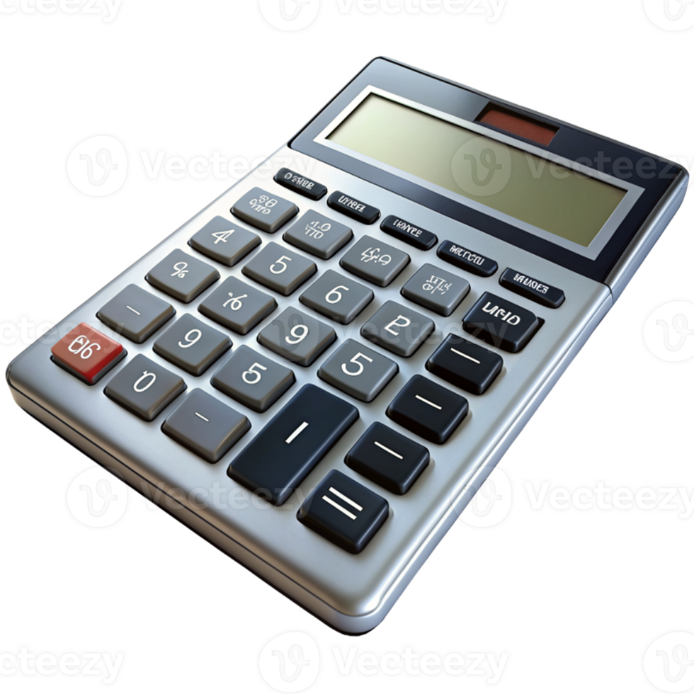 une calculatrice avec le nombre 5 sur il est sur une noir Contexte. png