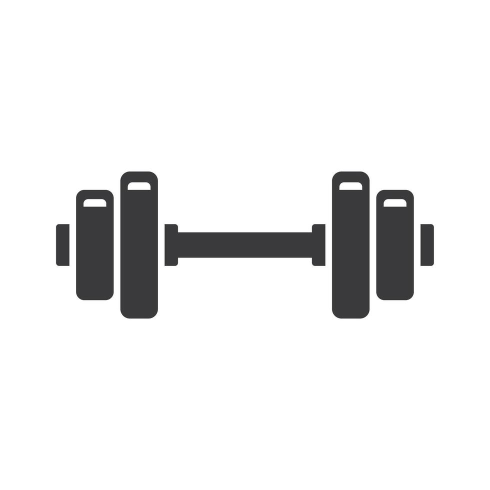 Dumbbell for gym icon , black sign design. vector