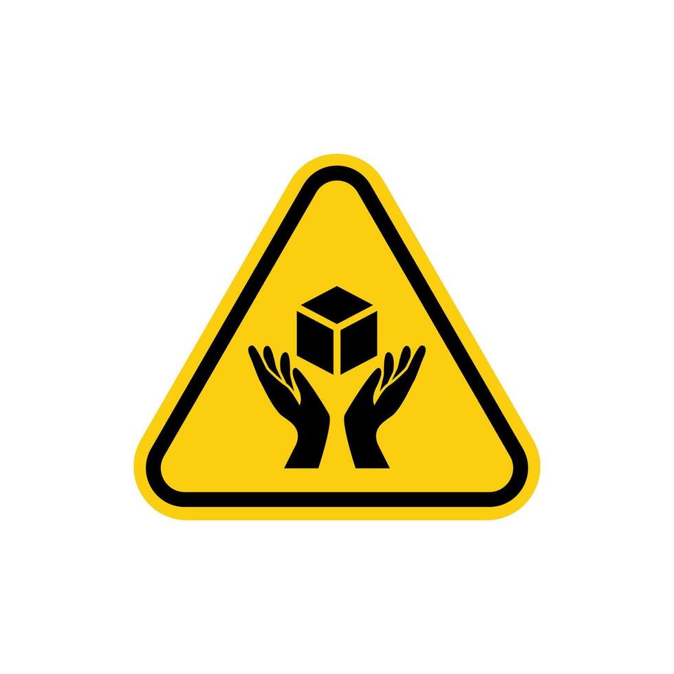 Handle with care label icon for packaging. vector
