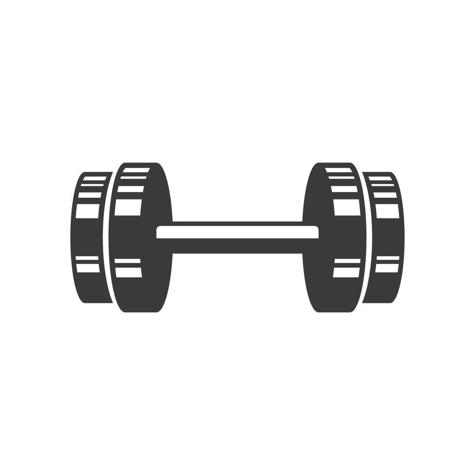 Dumbbell for gym icon , black sign design. vector