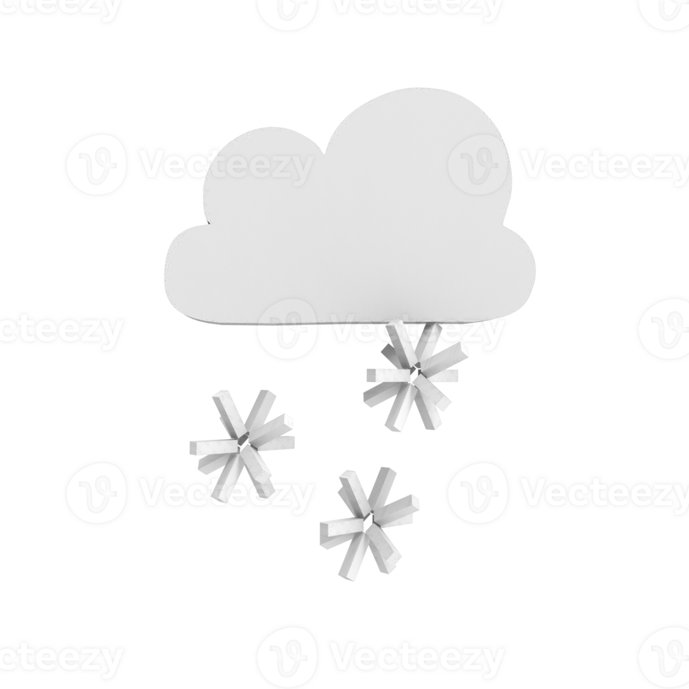 3D weather forecast icons transparent background png