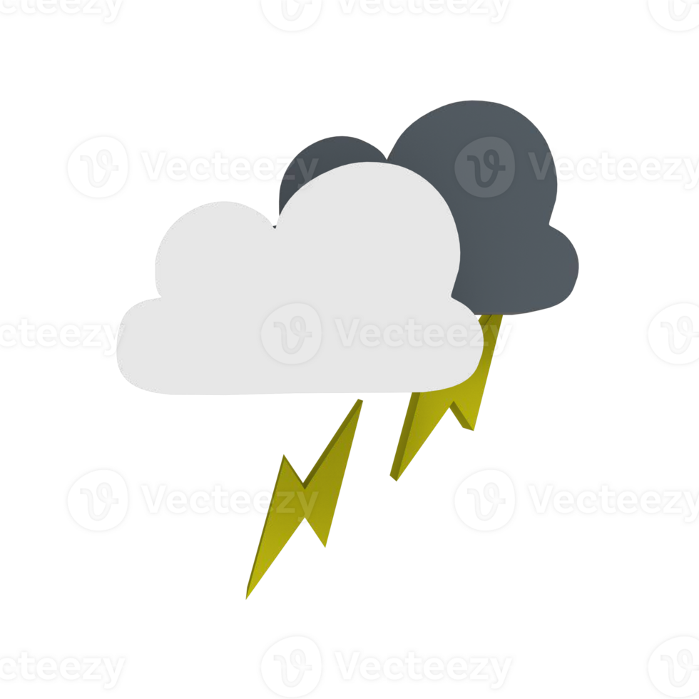 3D weather forecast icons transparent background png