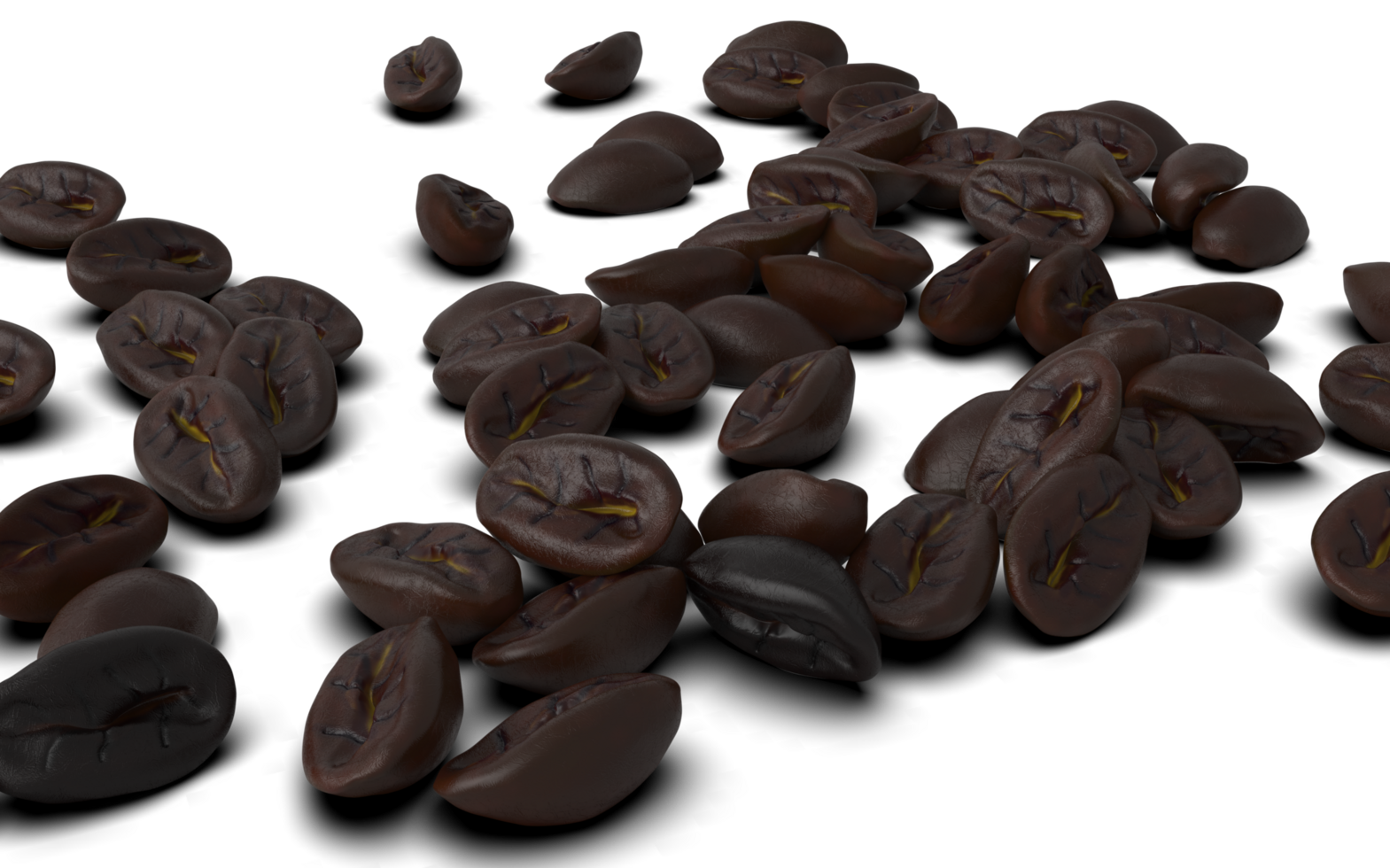 a bunch of coffee beans on a transparent background png