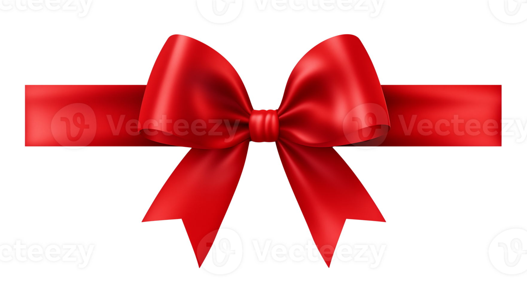 red ribbon with bow isolated png