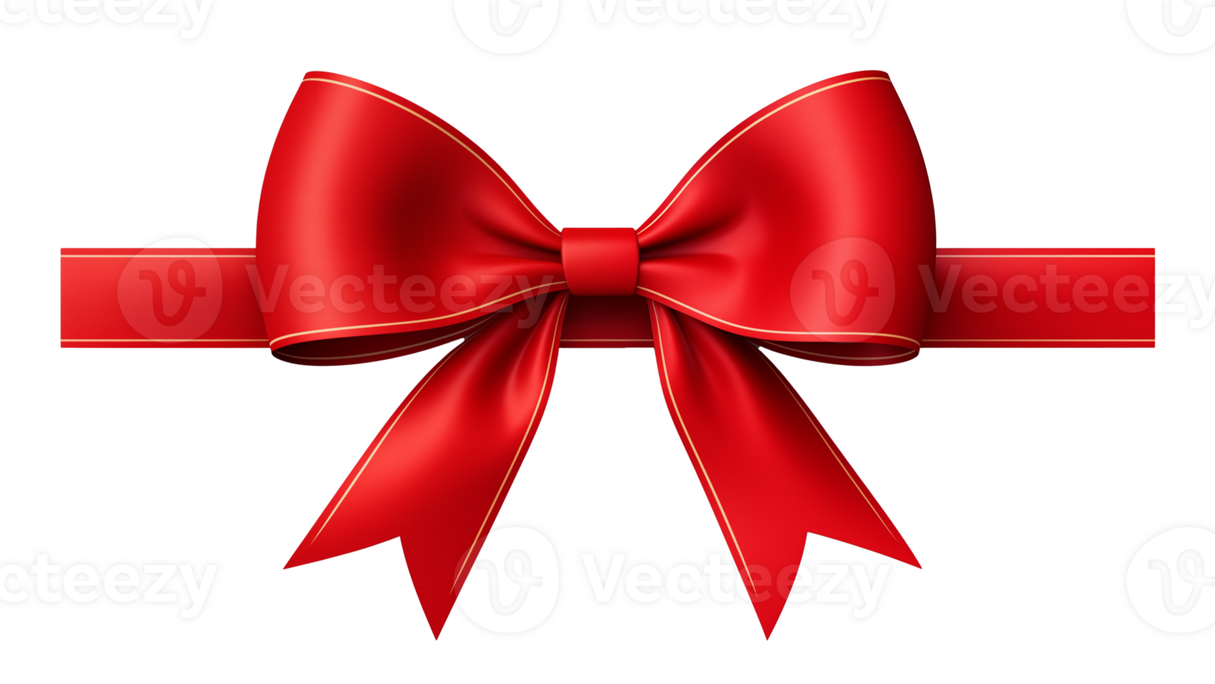 red ribbon with bow isolated png