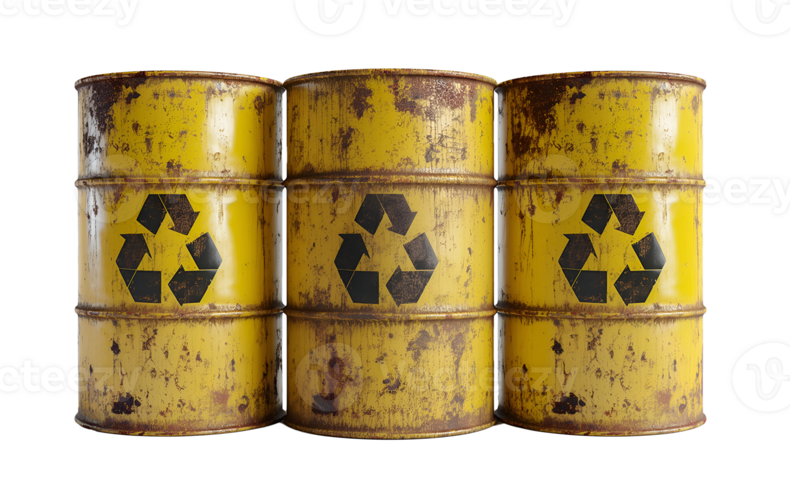 amarillo radioactivo residuos barril aislado png
