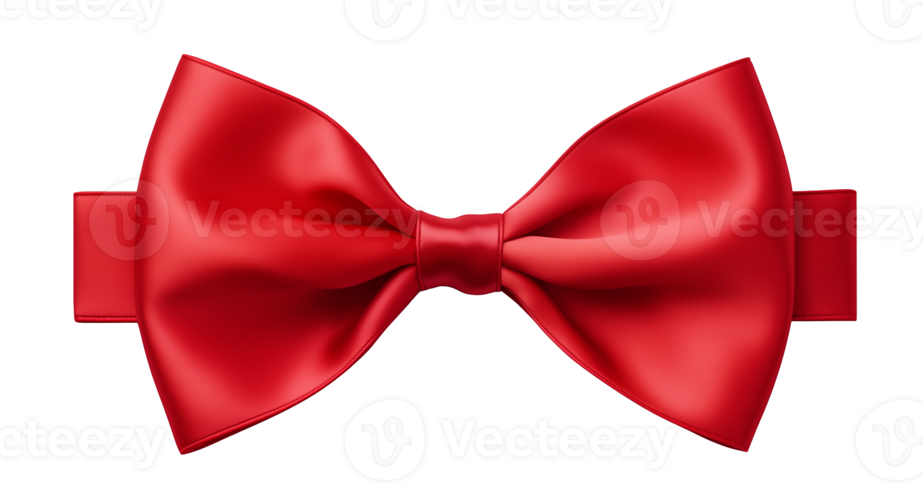 red ribbon with bow isolated png