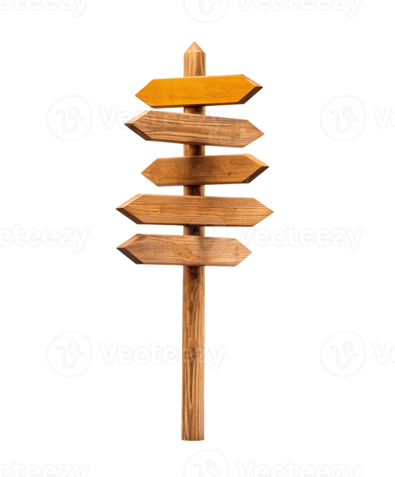 wooden sign post isolated png