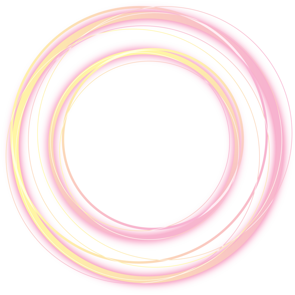 Ring glow neon abstract element png
