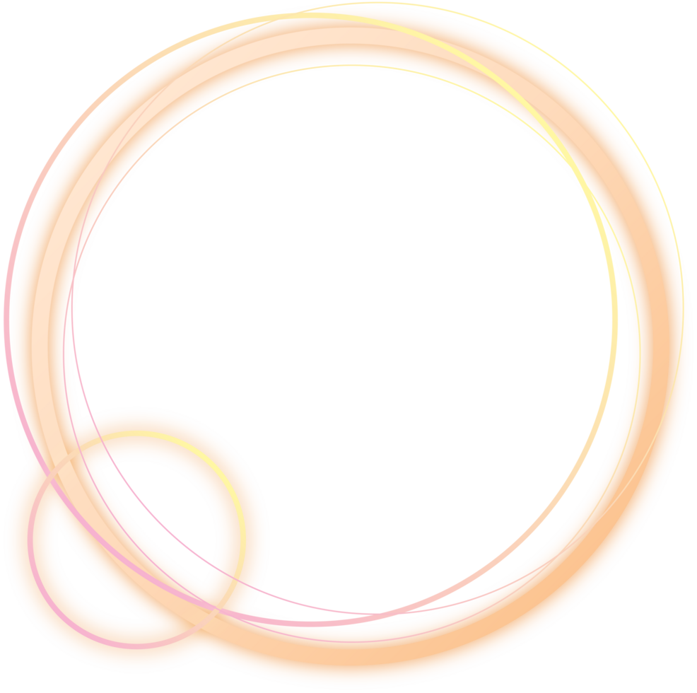 Neon ring glow abstract element png