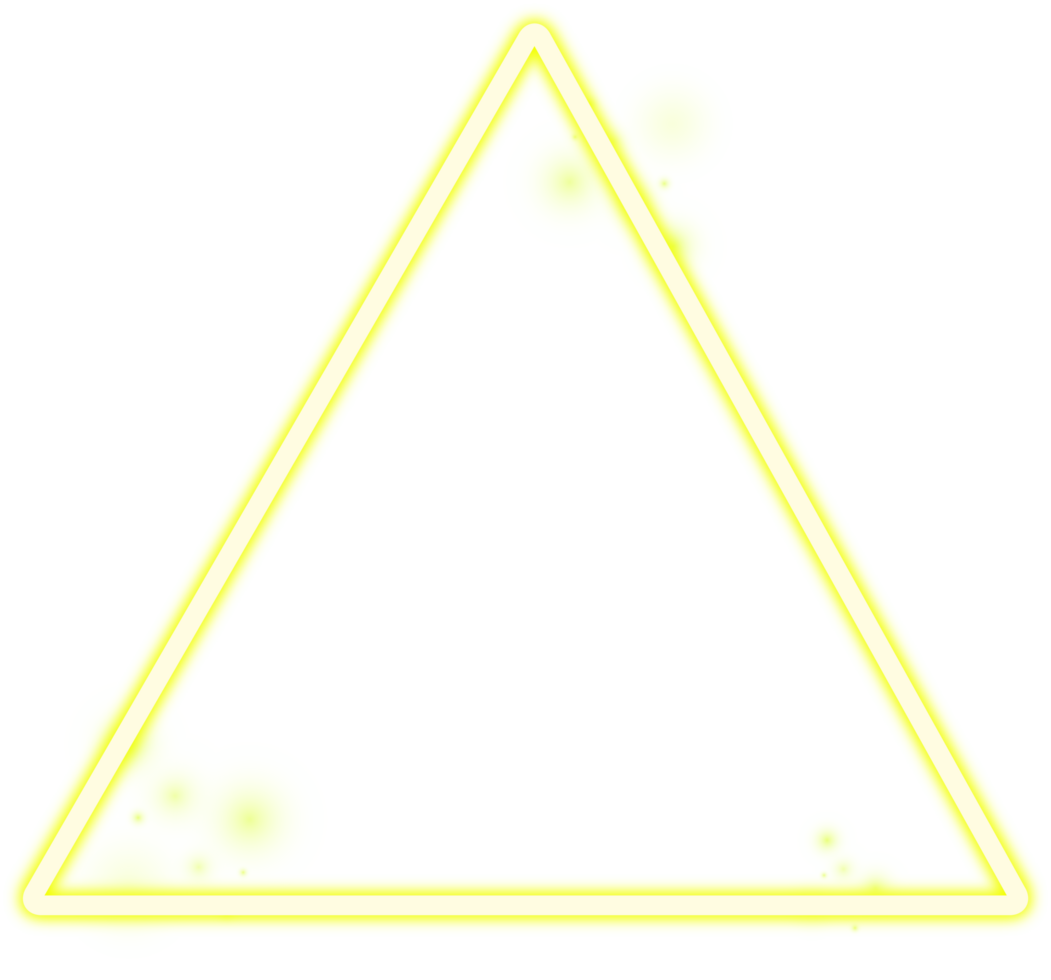 Neon triangle borders light effect png