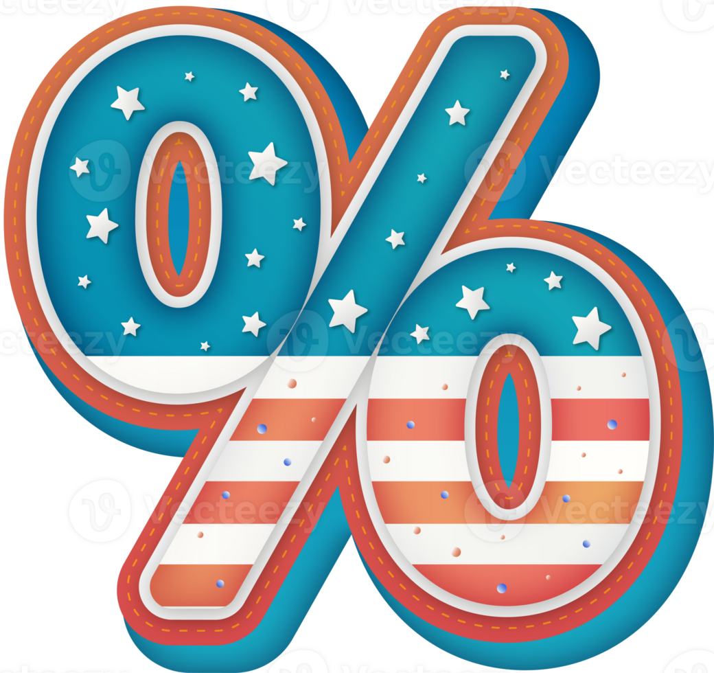 USA Alphabet Lettering percent png