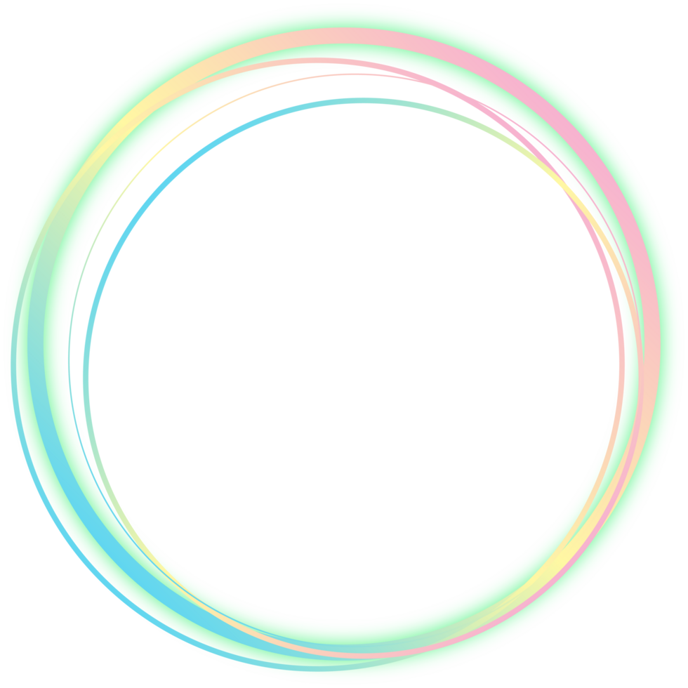 Neon ring glow abstract element png