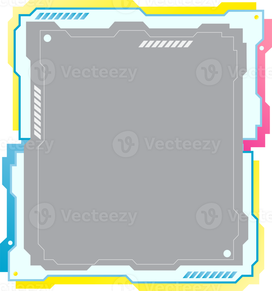 Abstract HUD digital interface png