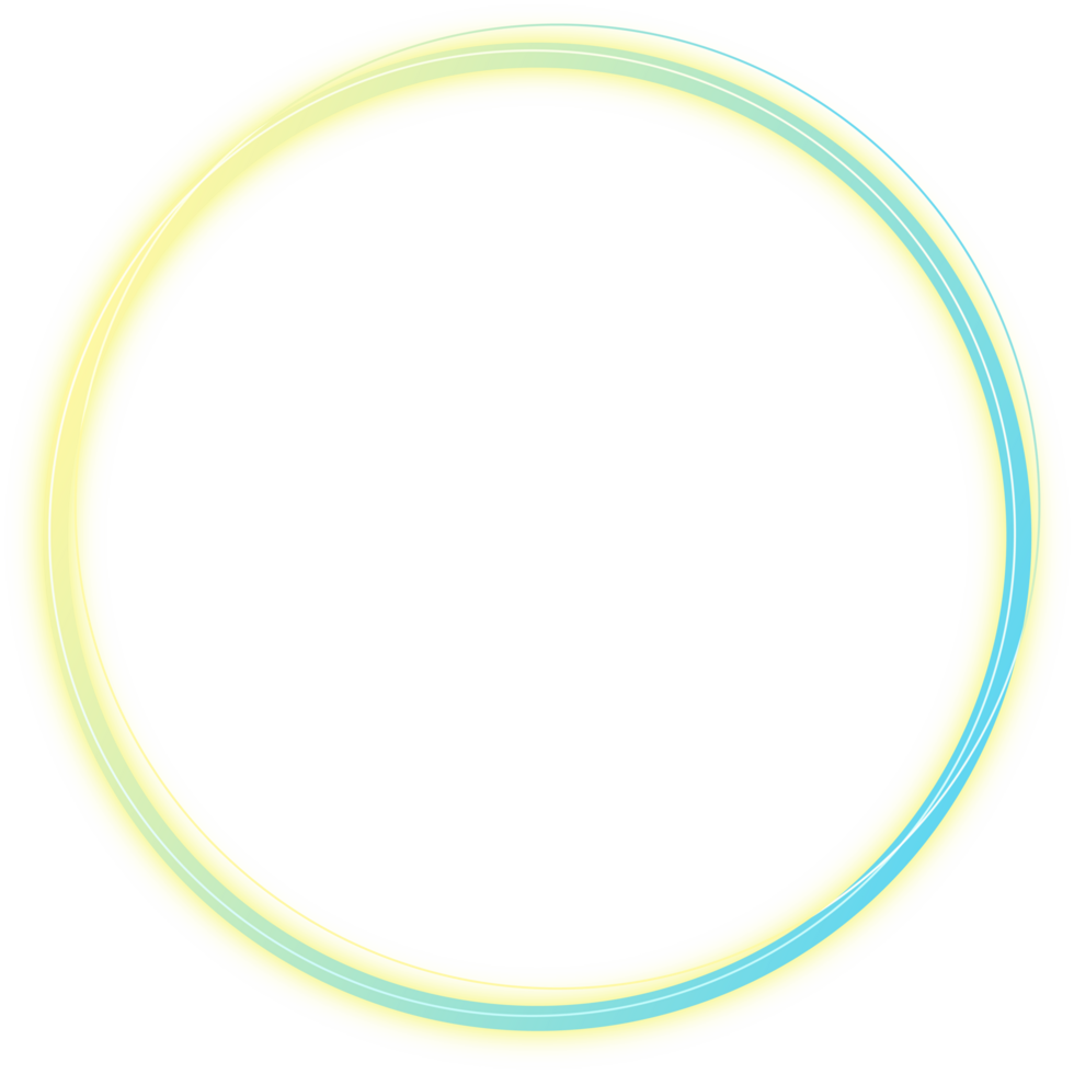 Neon ring glow abstract element png
