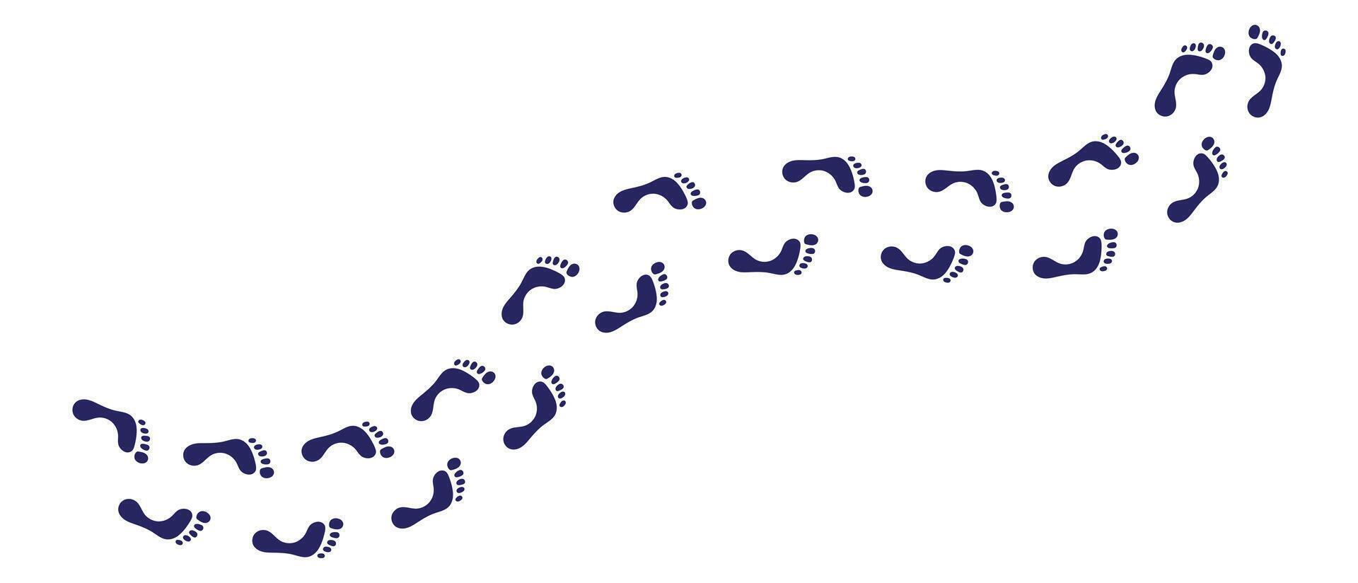 Human footprints icon white background design. vector