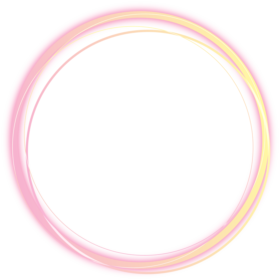 Circle neon abstract element png