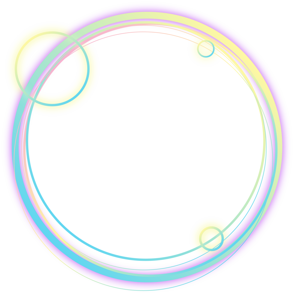 Circle glow abstract element png