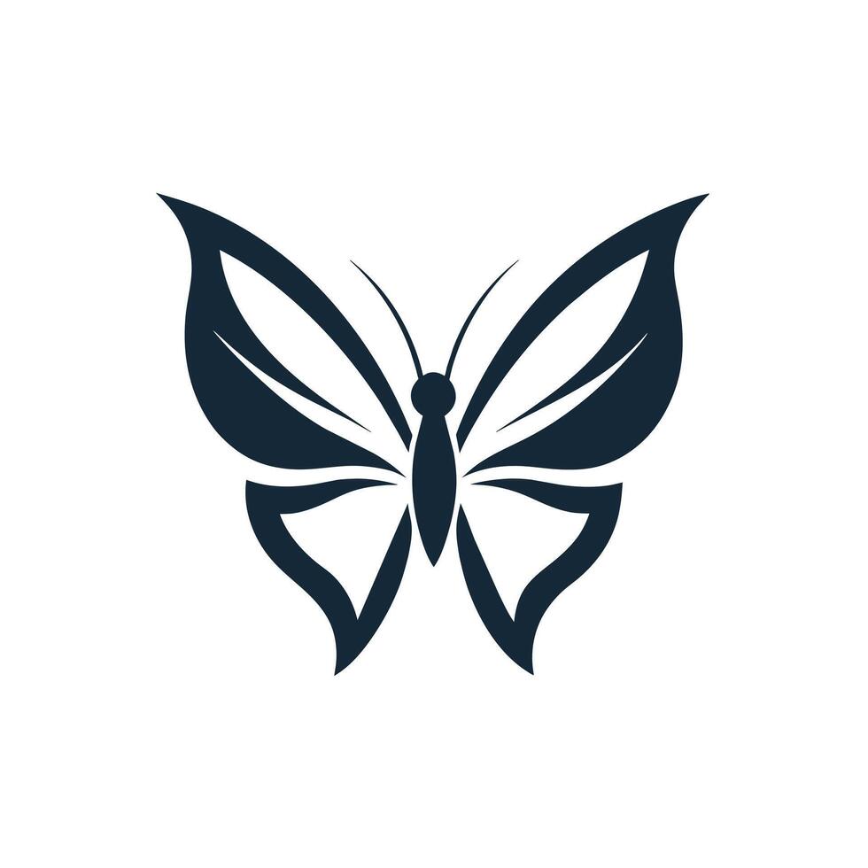 Butterfly logo illustration, a flying butterfly logo concept vector