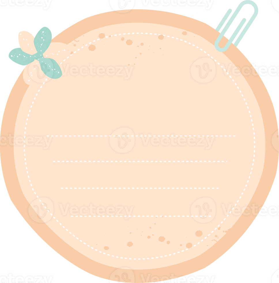 Note paper pastel illustration png