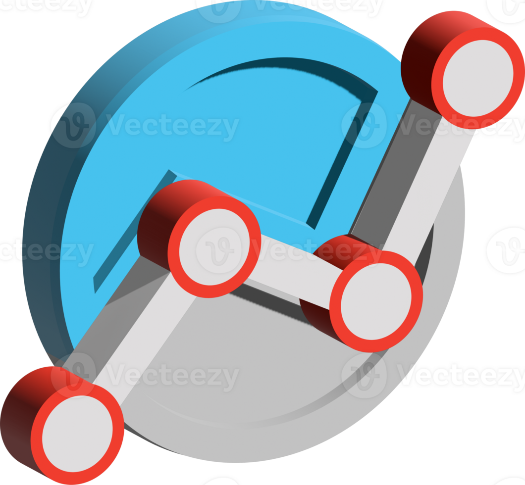 3D Icon analysis data element png