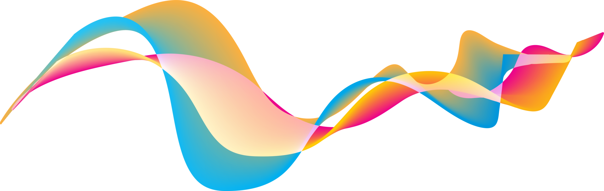 Abstract Colorful Moving Line Wave element png