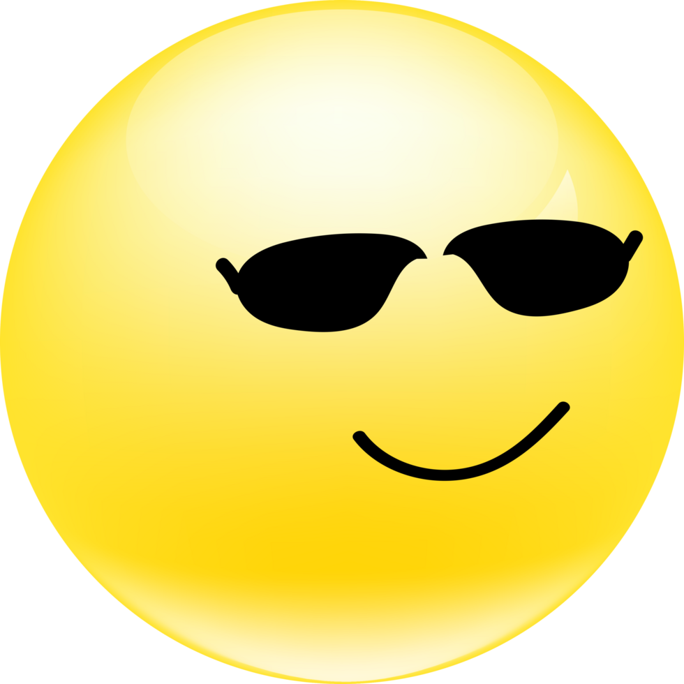 Cute Smart Emoji element png
