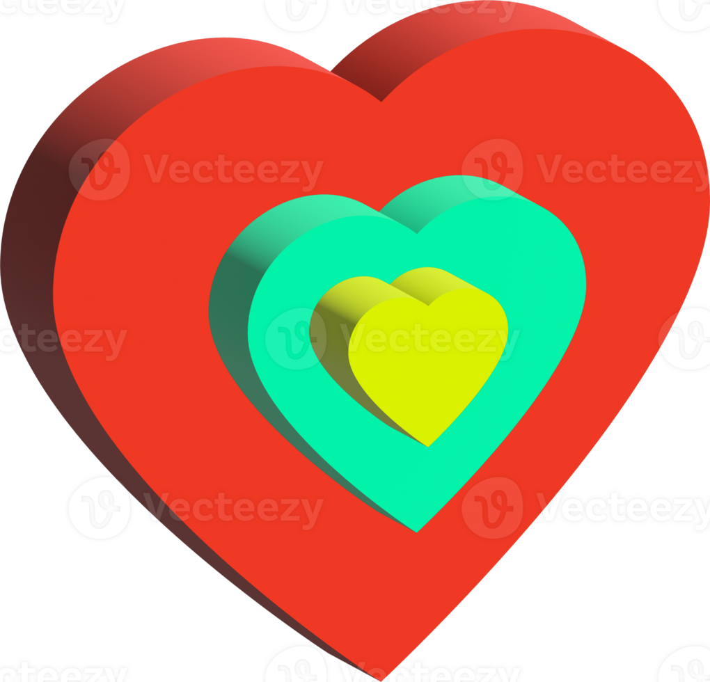 3D Icon heart element png