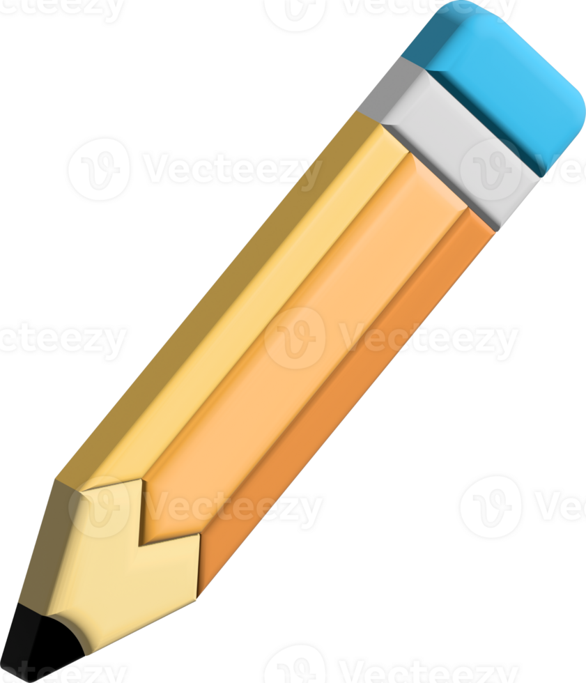 3D Icon pencil element png