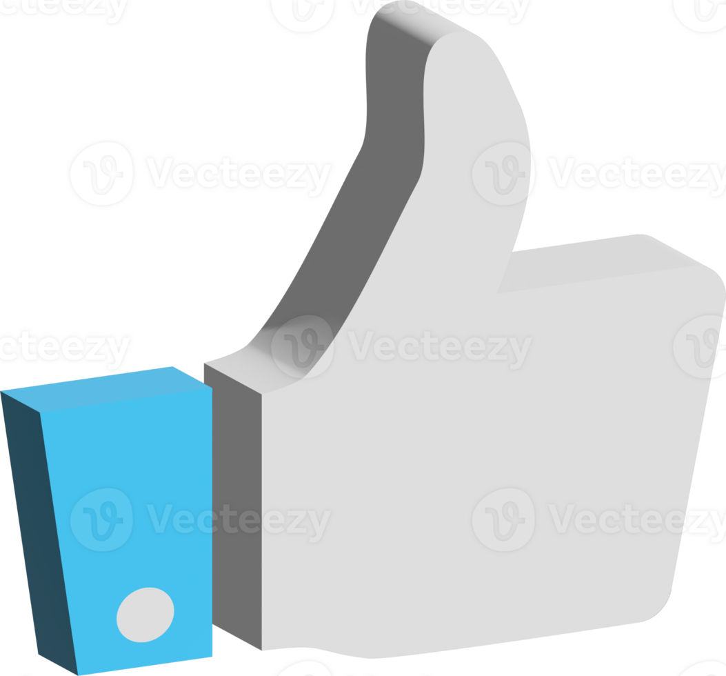 3D Icon thumbs up element png
