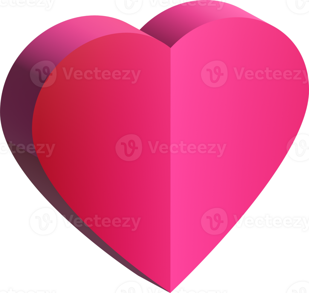 3d icono corazón elemento png