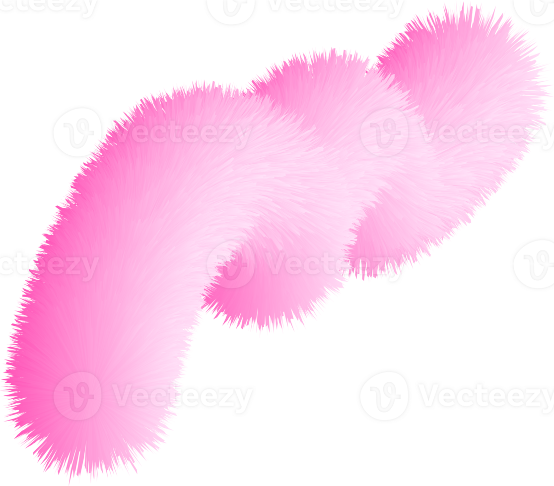 Furry Line Curve Doodle png