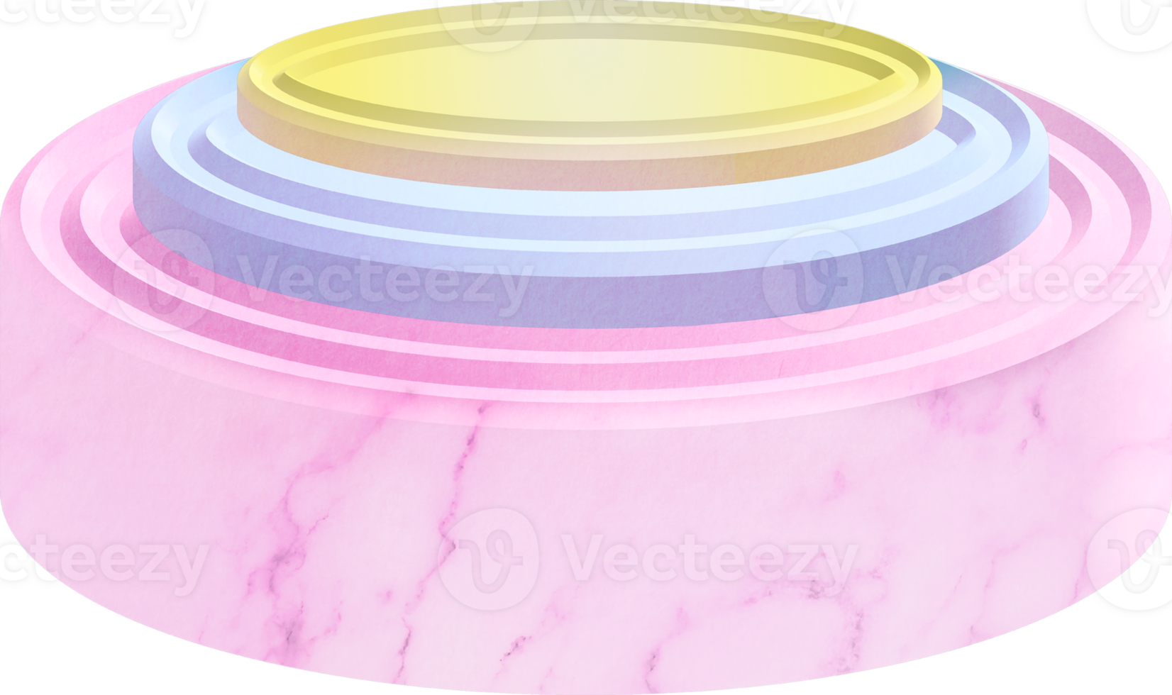 3D podium with marble texture png