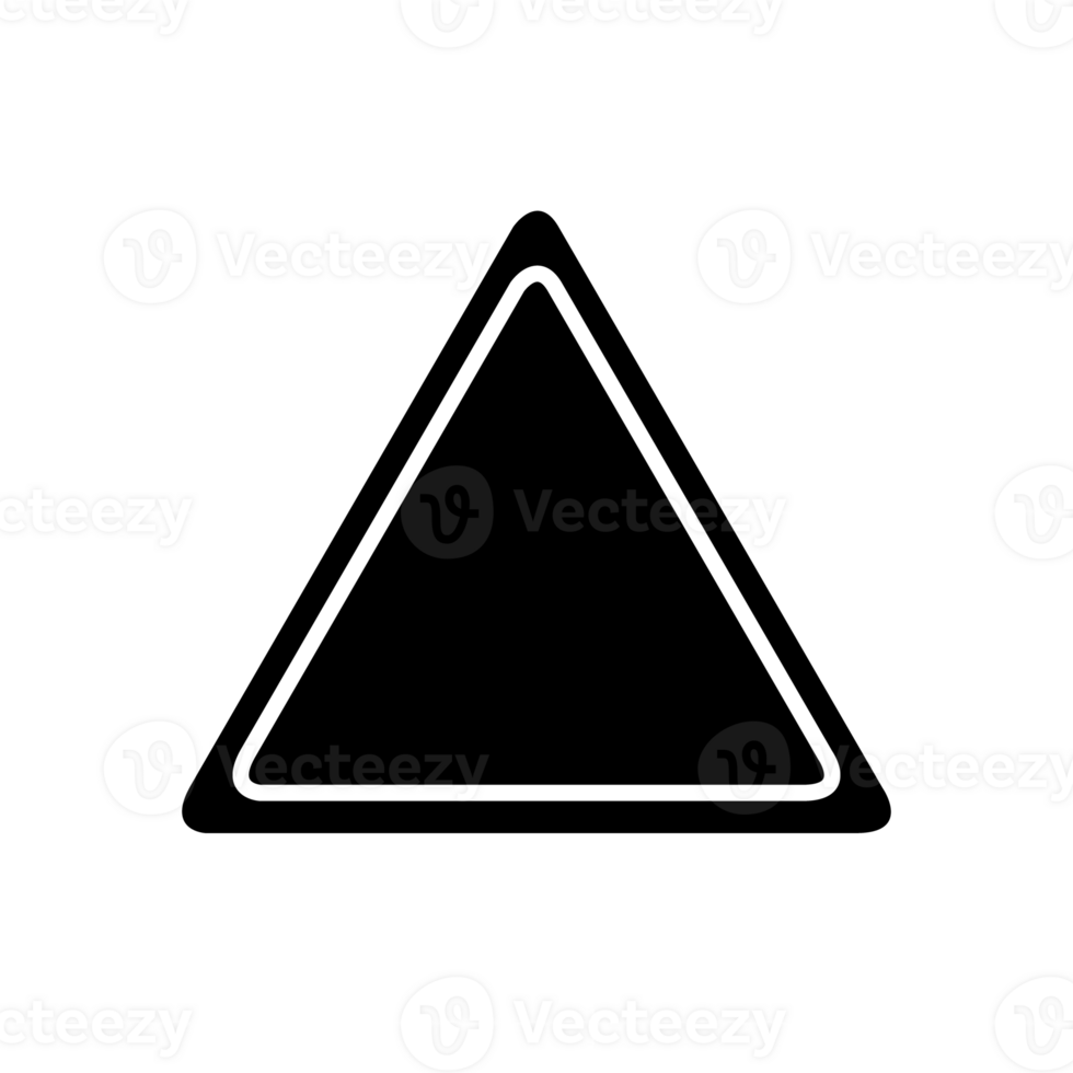 triangolo silhouette icona con arrotondato angoli. triangolo forma. png