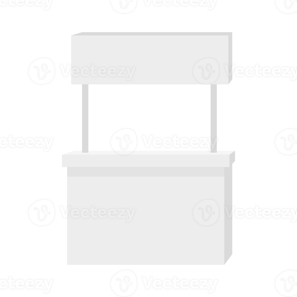 Advertising stand. Realistic empty modern simple shelf or counter or counters png