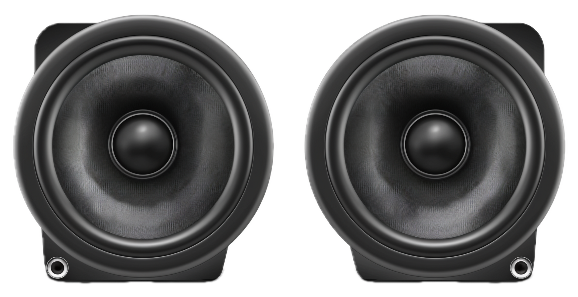 Black High-Fidelity Floorstanding Speakers. png