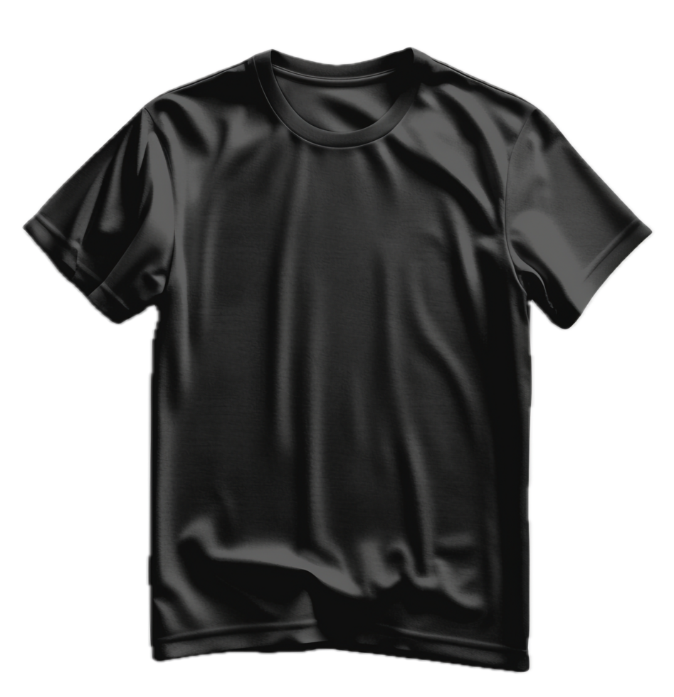 elegant schwarz Besatzung Hals T-Shirt. png