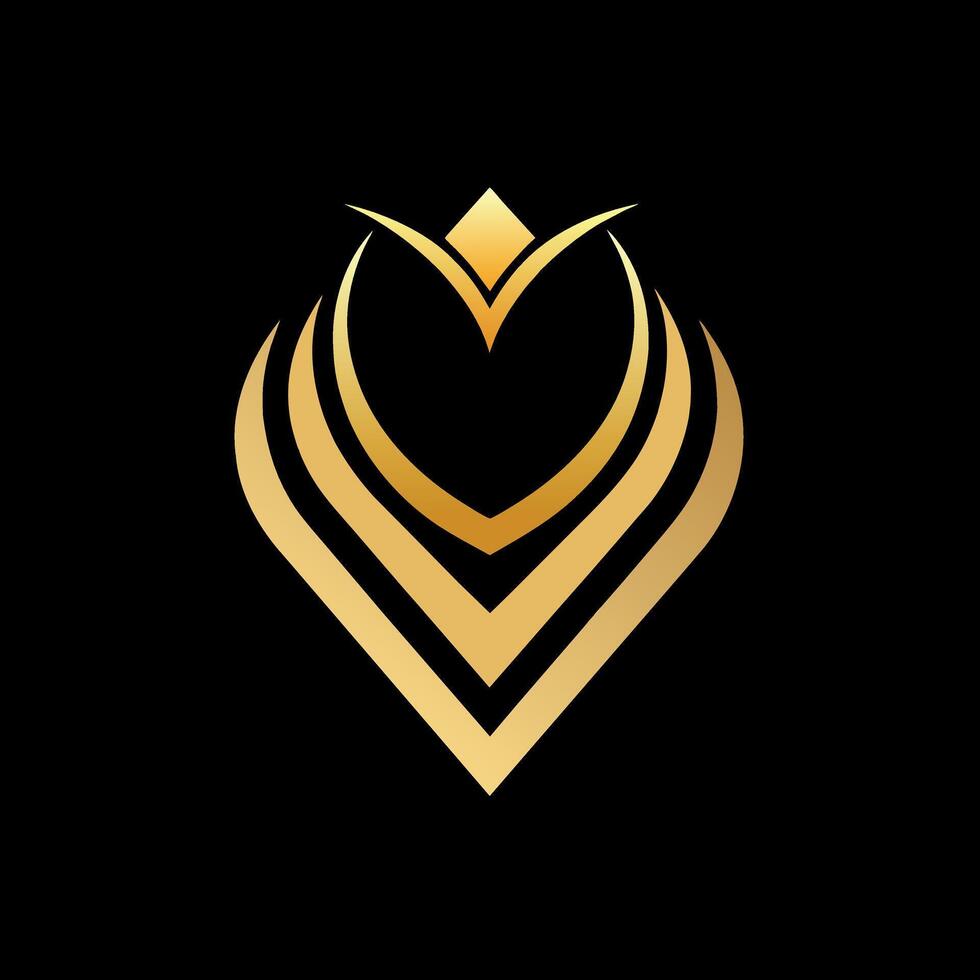 gold jewelers shop logo art illustration with a perfect stylish modern shape vector