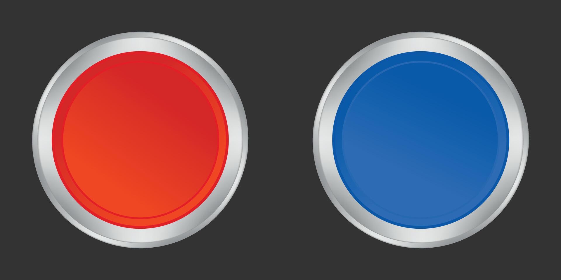 Red and blue buttons vector