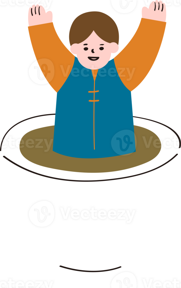 a boy in a cup png