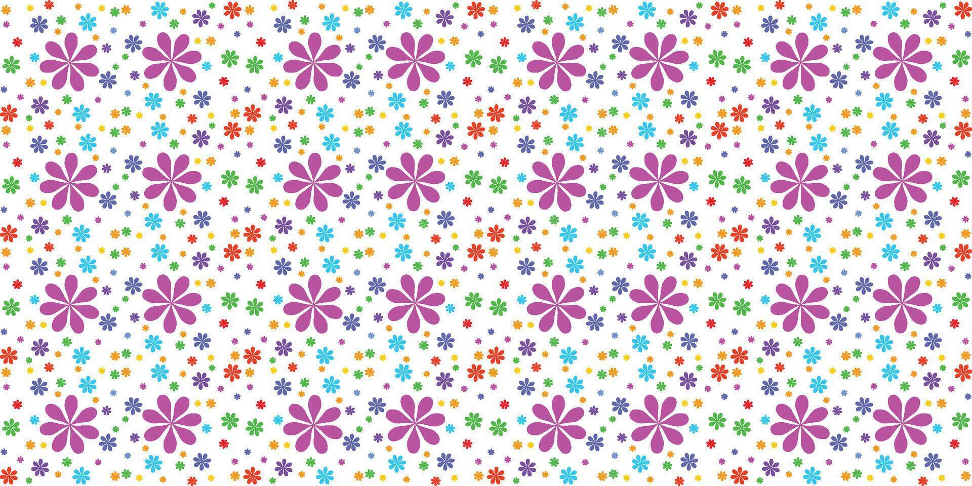 flower pattern design seamless on white background vector