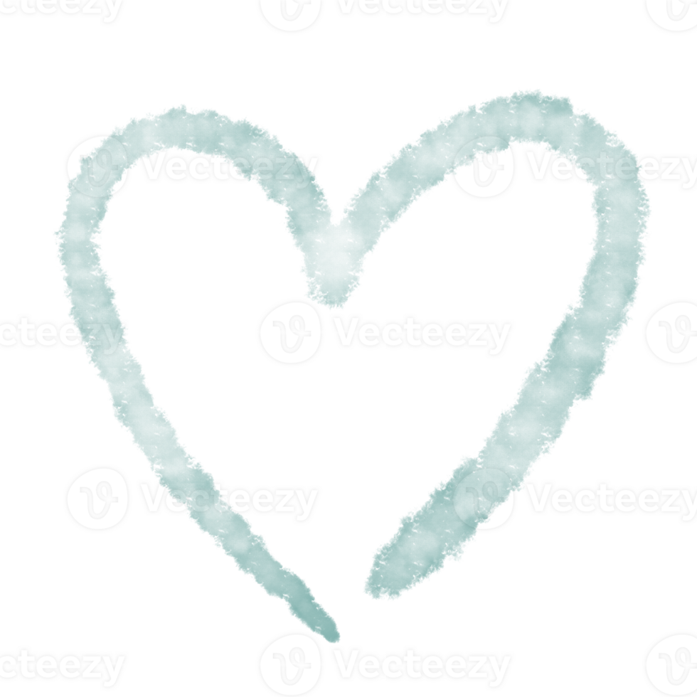 Blue textured heart element, isolated with transparent background png