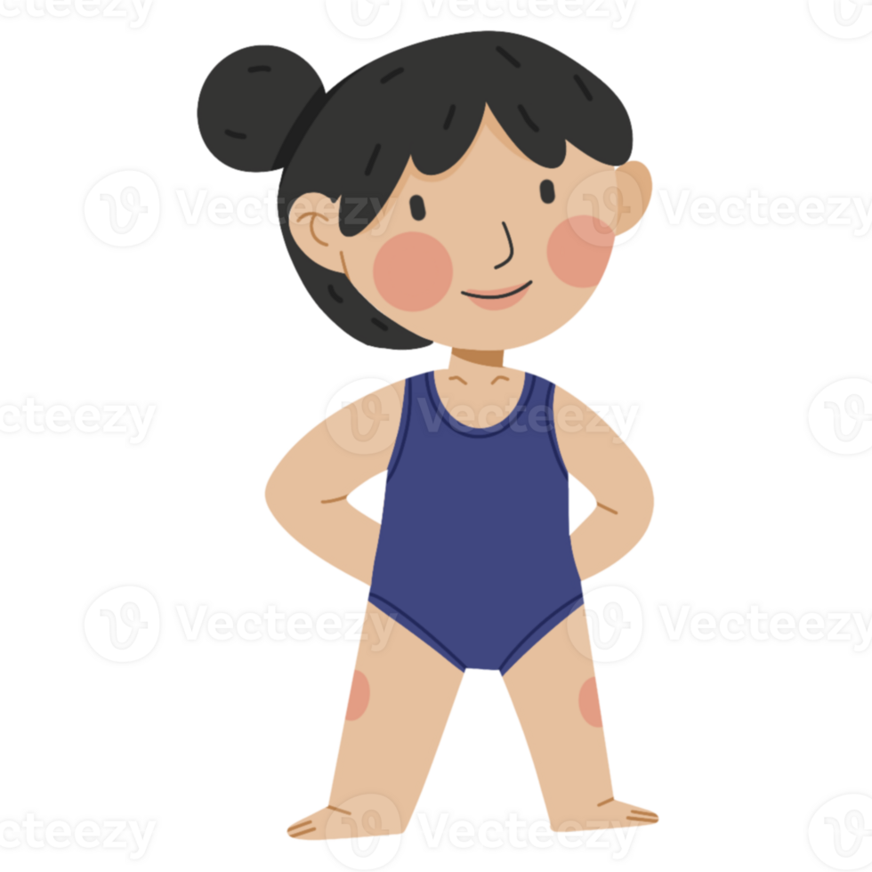 Girl with swimsuit illustration png