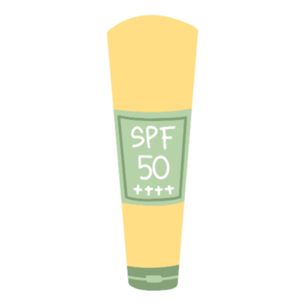 Sunscreen SPF on a bottle png