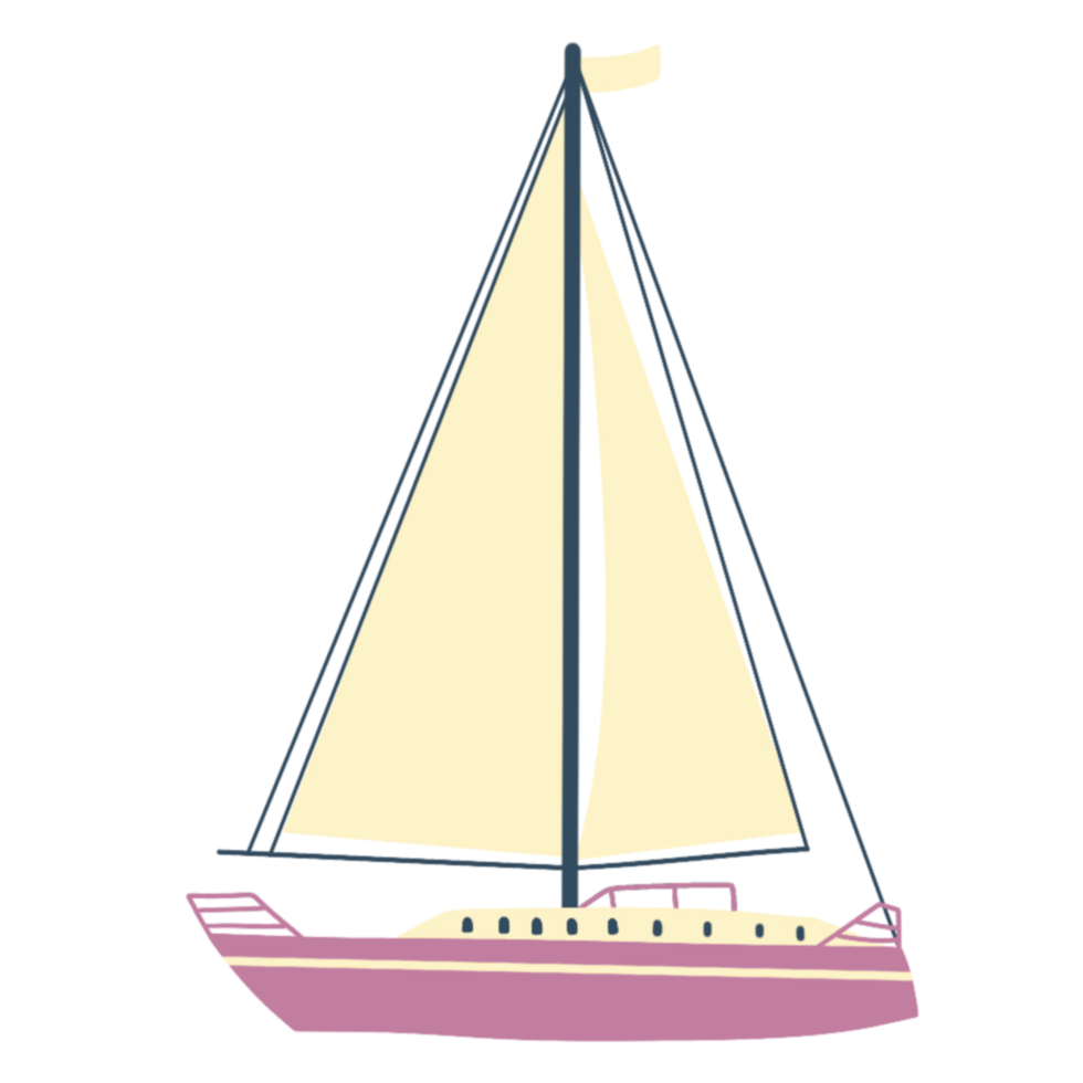 Sommer- Boot Illustration png