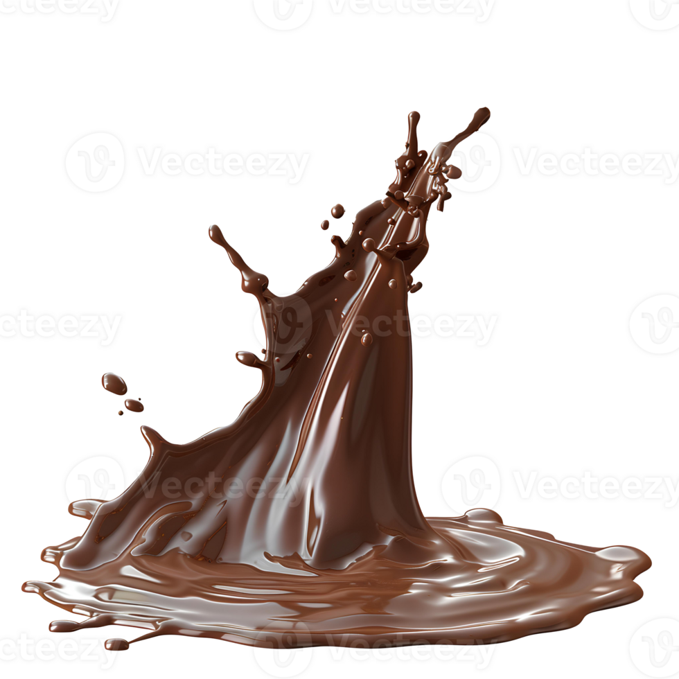 Chocolate splash isolated. Chocolate explosion png