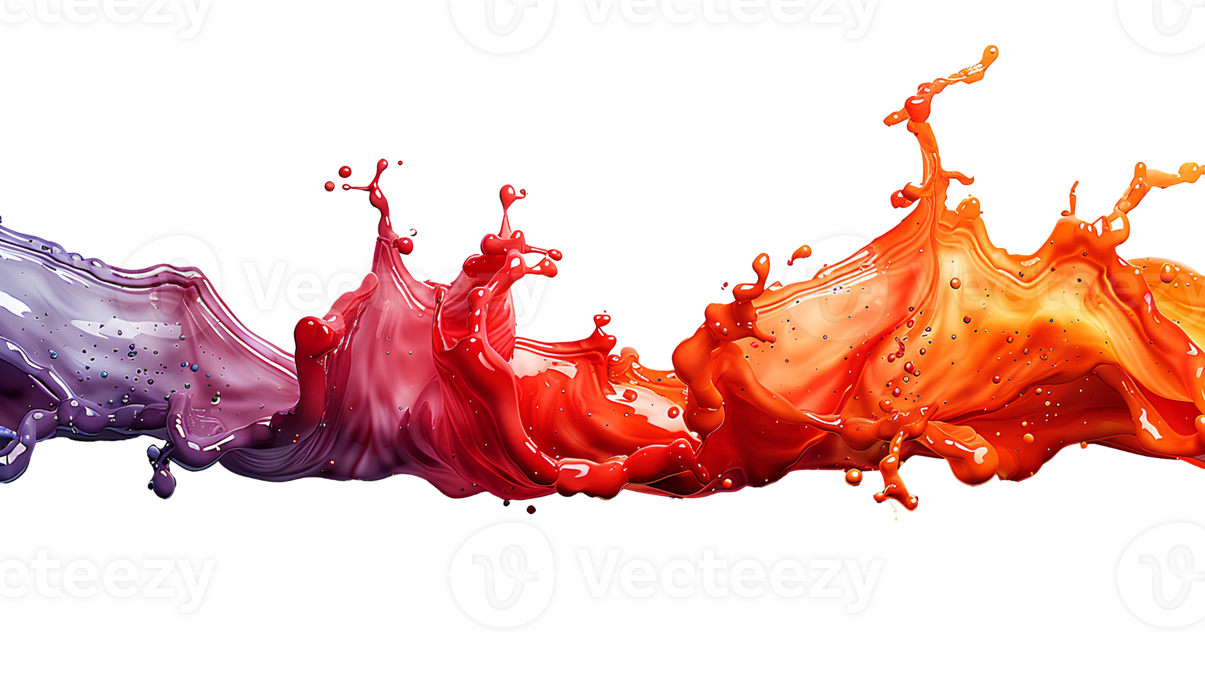 kleurrijk lang verf plons geïsoleerd. rood verf explosie. geel verf spatten. blauw en Purper verf plons geïsoleerd png