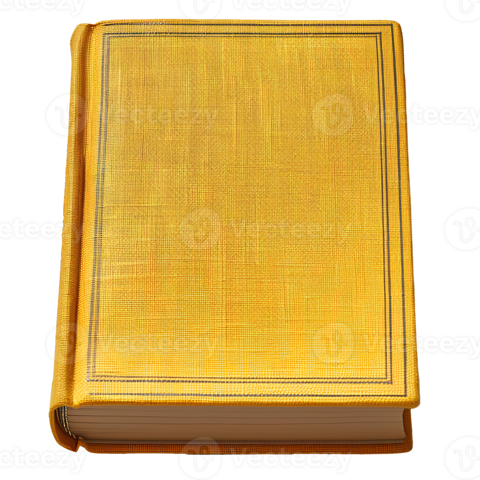 yellow book top view isolated png
