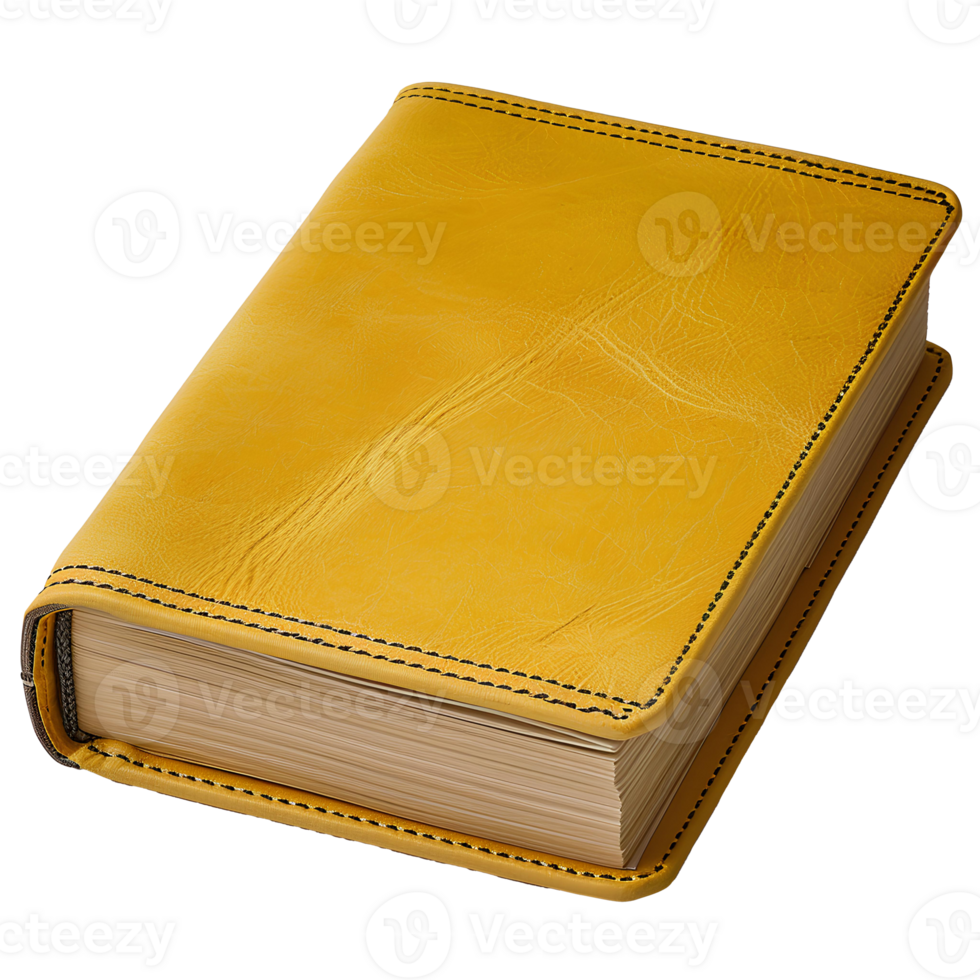 yellow book top view isolated png