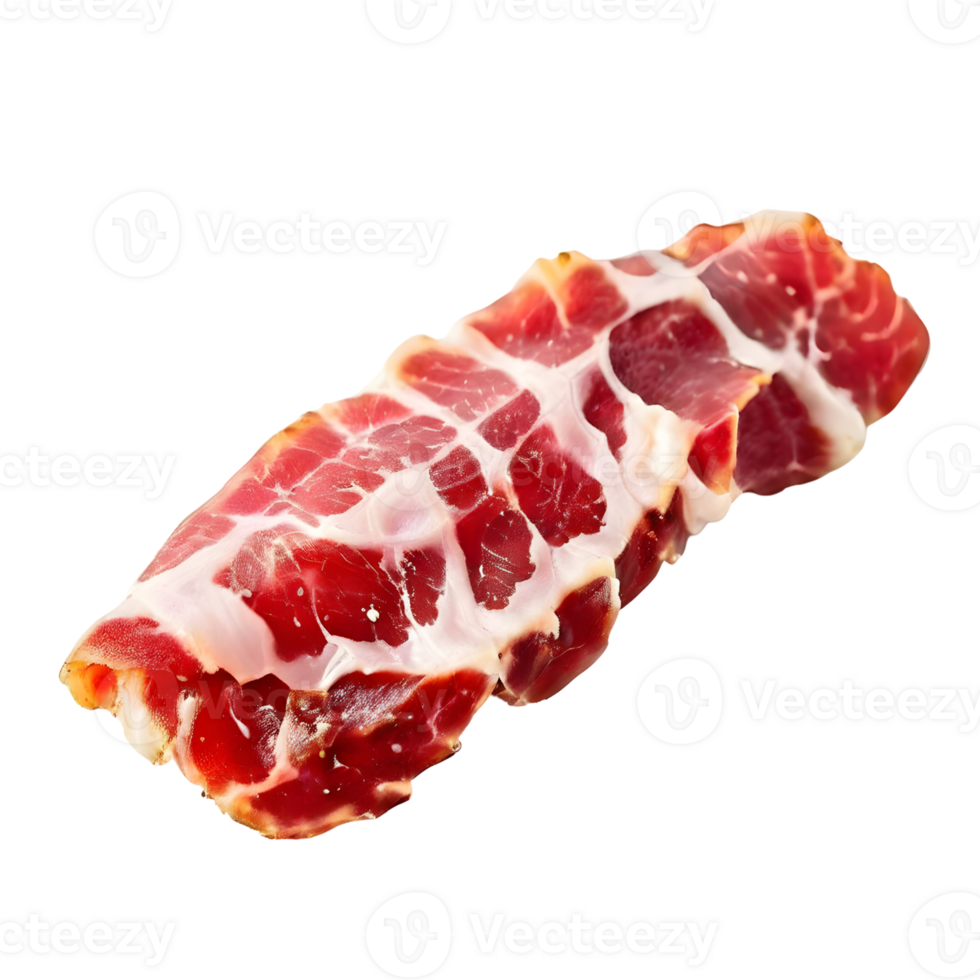 Italian speck isolated on transparent background, cut out, or clipping path. png
